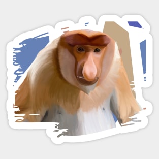 Stylish Proboscis Monkey Sticker